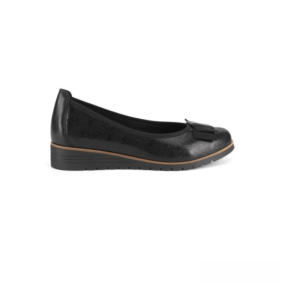 Lasocki Women Black Bow Leather Ballet Flat Shoe
