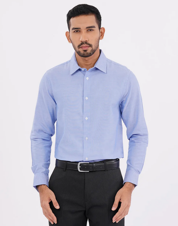 Mid Blue Mens Formal Shirt