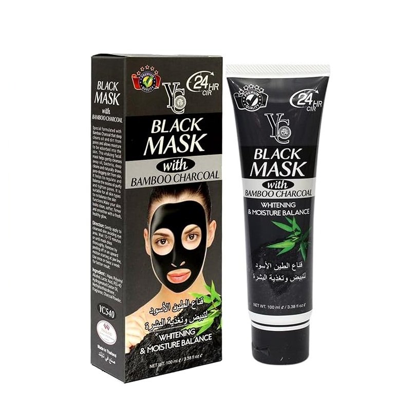 YC Whitening & Moisture Balance Bamboo Charcoal Black Mask 100ml