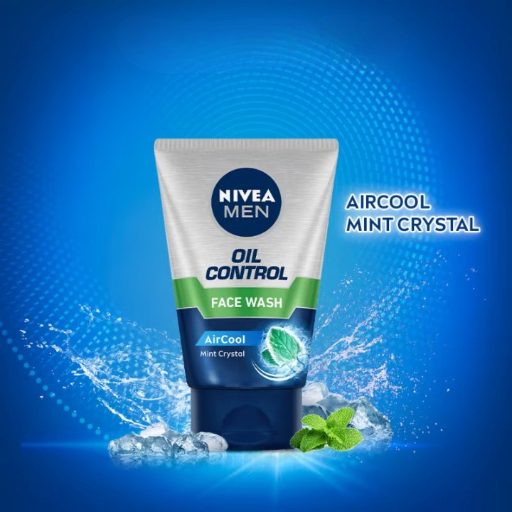 Nivea Men Oil Control Air Cool Mint Crystal Face Wash 50ml